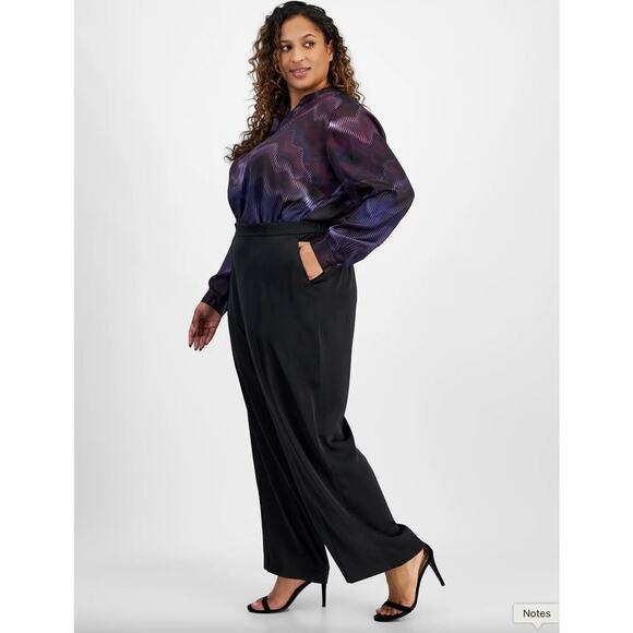 Anne Klein Mid-Rise Pull-On Wide-Leg Pants 2XL - Picture 3 of 10